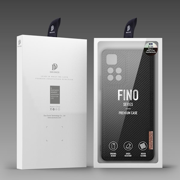 Dux Ducis Fino fodral i nylonmaterial för Poco M4 Pro 5G - svart