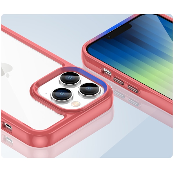 Yttre Rymdfodral för iPhone 14 Pro Max – Hårdskal med Gelram/ Rö