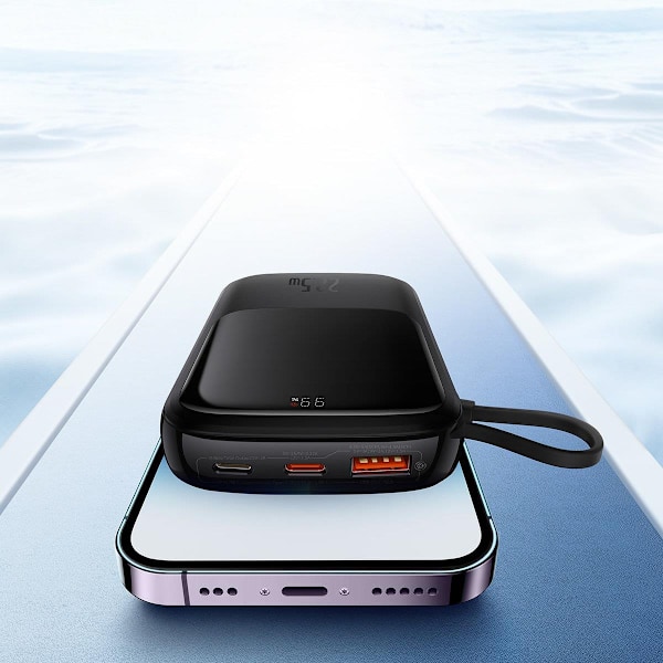 Baseus Qpow Digital Display Powerbank med Snabbladdning 10000mAh