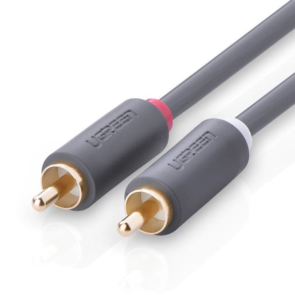 Ugreen AV104 10520 Ljudkabel 2RCA han-/han 5m - Grå