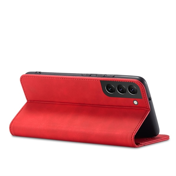 Samsung Galaxy S23 Ultra Plånboksfodral med Stativfunktion Rött