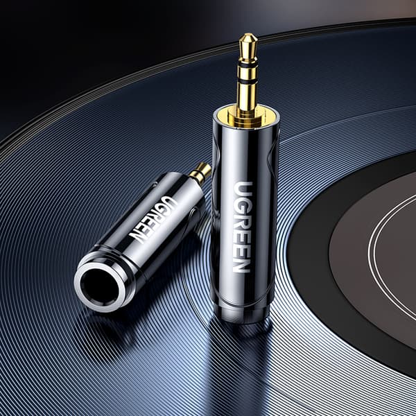 Ugreen Ljudadapter 3.5mm till 6.35mm Grå (AV168)