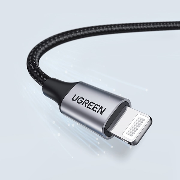 Ugreen USB-A till Lightning Kabel MFi Certifierad 1.5m - Svart