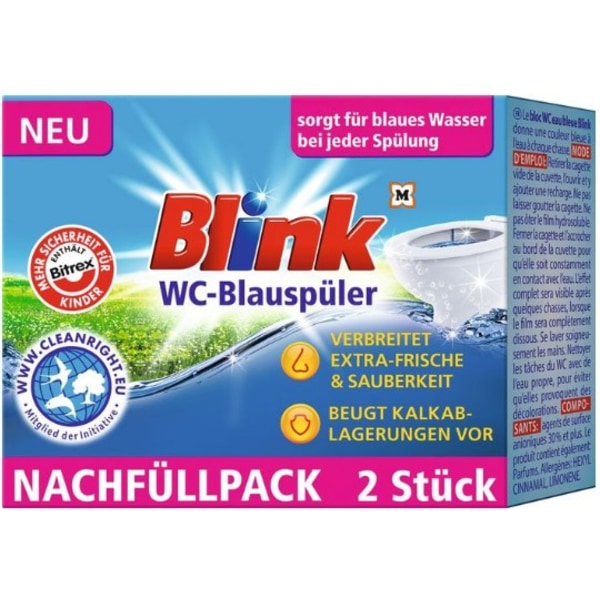 Toalettsköljtablett/ Blå/ 2-pack