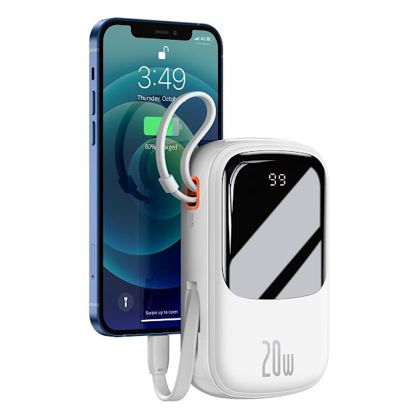 Baseus Qpow 20000mAh Powerbank med Snabbladdning 20W QC/PD/SCP/F