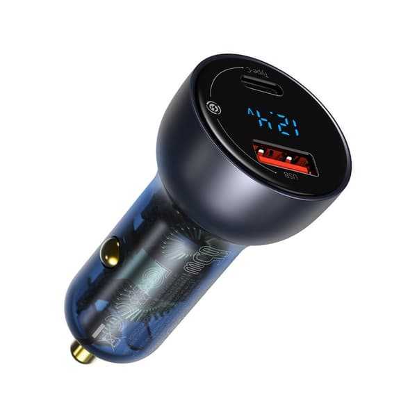 Baseus Bil Laddare USB/Typ-C 65W 5A SCP Quick Charge 4.0+ Power