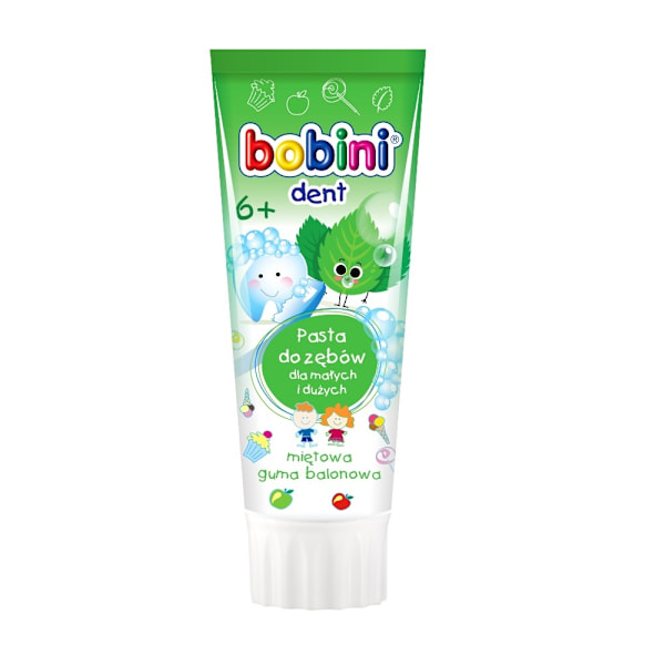 Bobini Tandkräm för Barn 6+ Mint Tuggummismak/ 75 ml