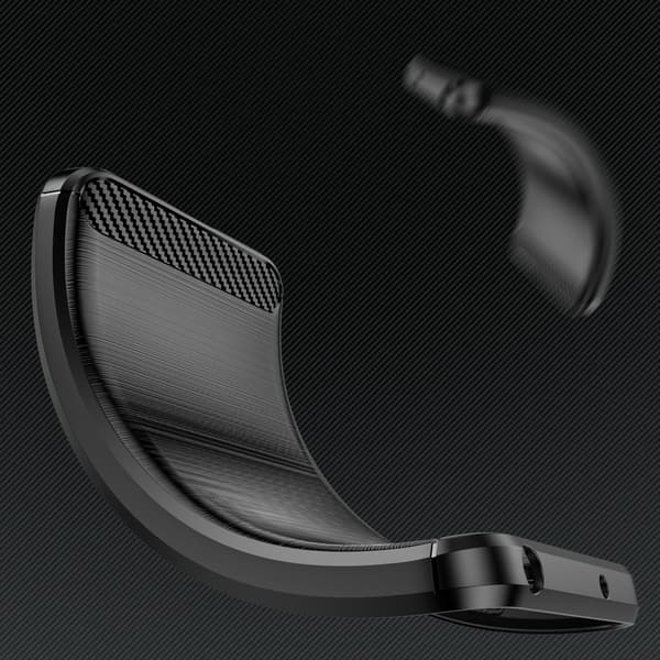 Realme 10 Pro Flexibelt Silikonfodral i Kolfiber/ Svart