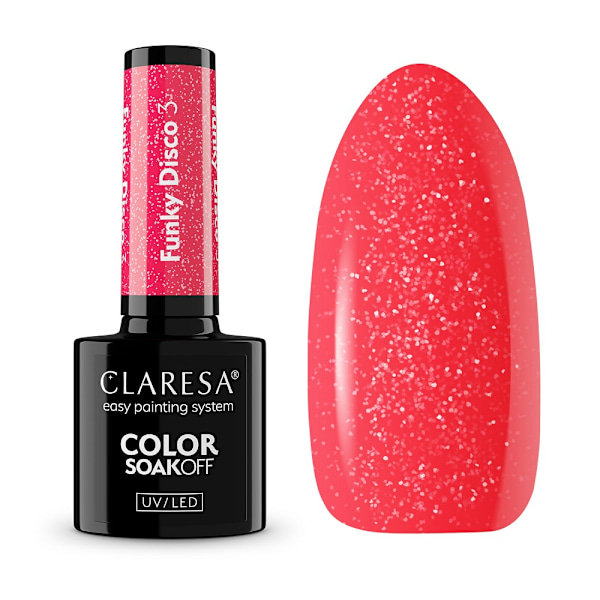 Claresa Soak Off UV/LED Funky Disco Geelilakka, 3,5 g