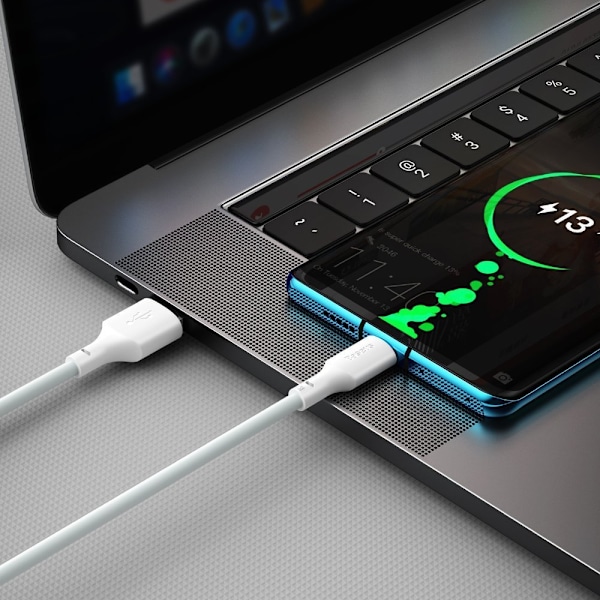 Baseus 2x USB till USB Typ C Kabel för Snabbladdning/ Power Deli