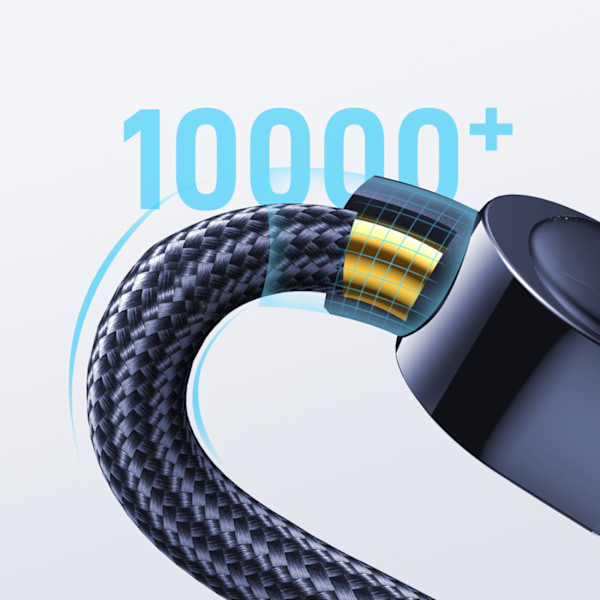 Joyroom A4 USB-C till USB-C 100W Kabel 1/2m med Display - Blå