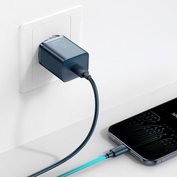 Baseus Super Si 1C Snabbladdare USB Typ C 20W Power Delivery Blå