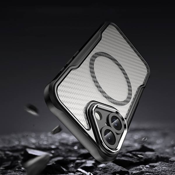 Siliconefodral Leading Series MagSafe för iPhone 16 - Svart