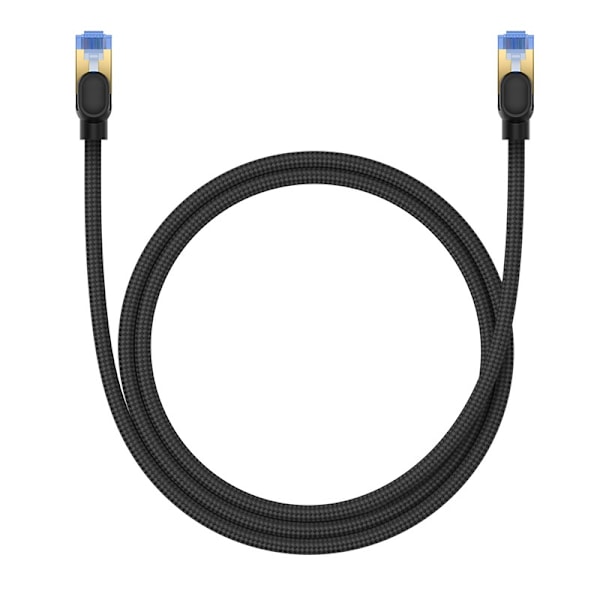 Baseus Snabb Internetkabel RJ45 Cat.7 10Gbps 1m Flätad Svart