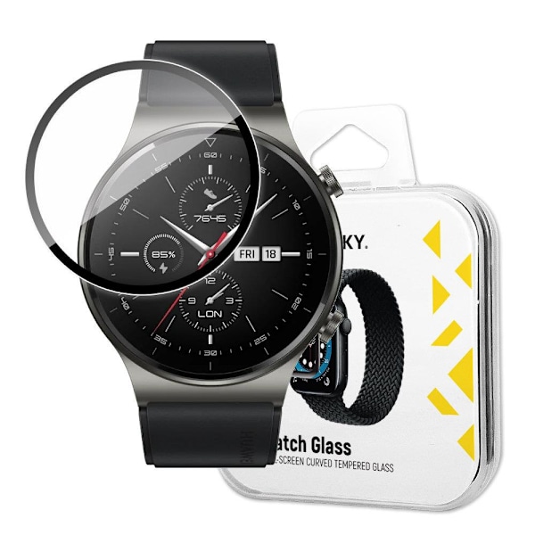 Wozinsky Hybridglas Klockskydd för Huawei Watch GT 2 42 mm Svart