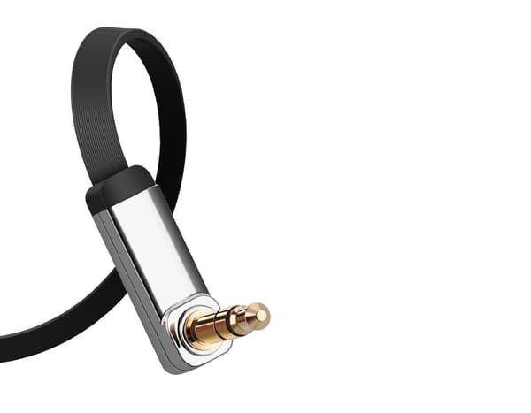 Ugreen Platt Ljudkabel AUX 3/5 mm Mini Jack 2m Silver (10599)