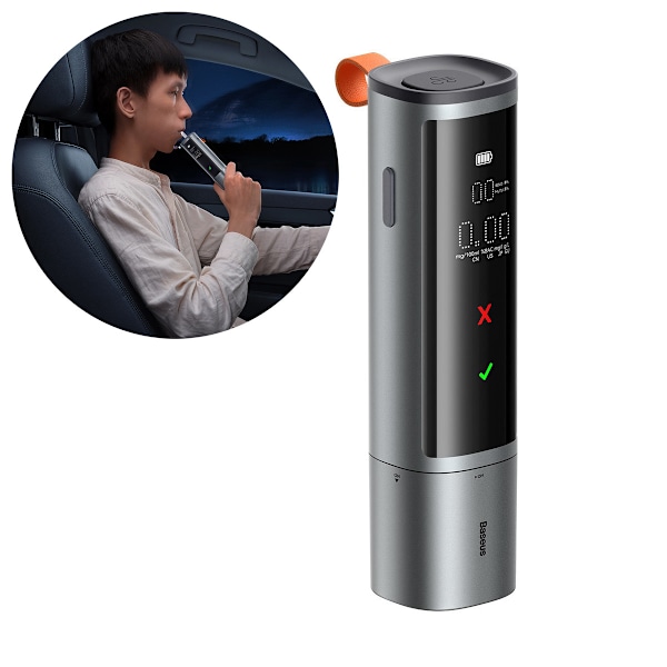 Baseus SafeJourney Pro Series Alkomätare 470mAh Grå