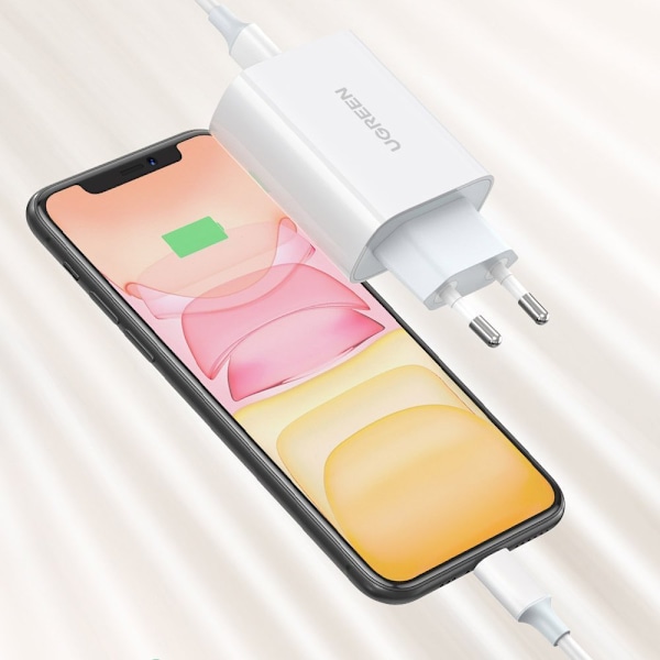 Ugreen Snabbladdare USB Typ C Power Delivery 30W Quick Charge 4.