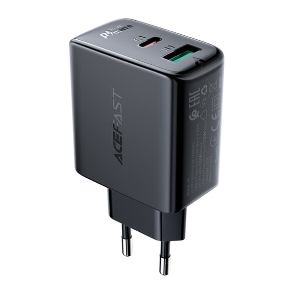 Acefast Väggladdare USB-C/USB 32W/ PPS/ PD/ QC 3.0/ AFC/ FCP Sva