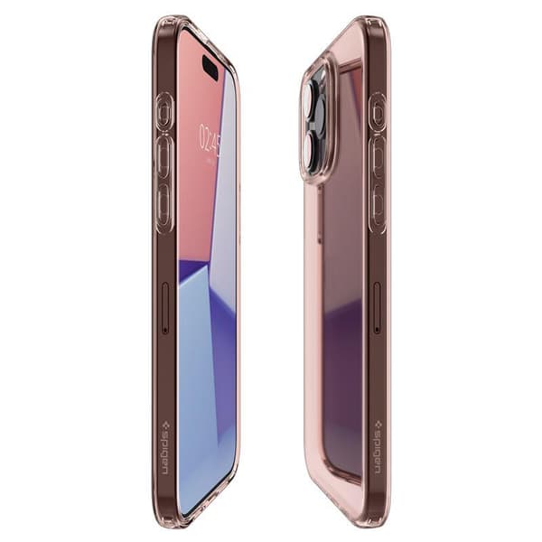 Spigen Crystal Flex Skal för iPhone 15 Pro Max - Rosa Transparen