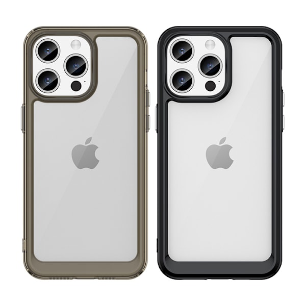 Förstärkt skal med flexibel ram för iPhone 15 Pro Outer Space -