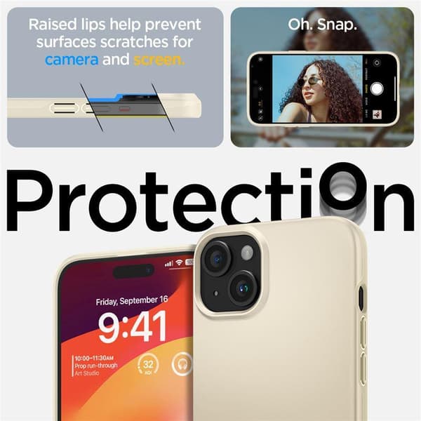 Spigen Thin Fit Skal för iPhone 15 Plus - Beige