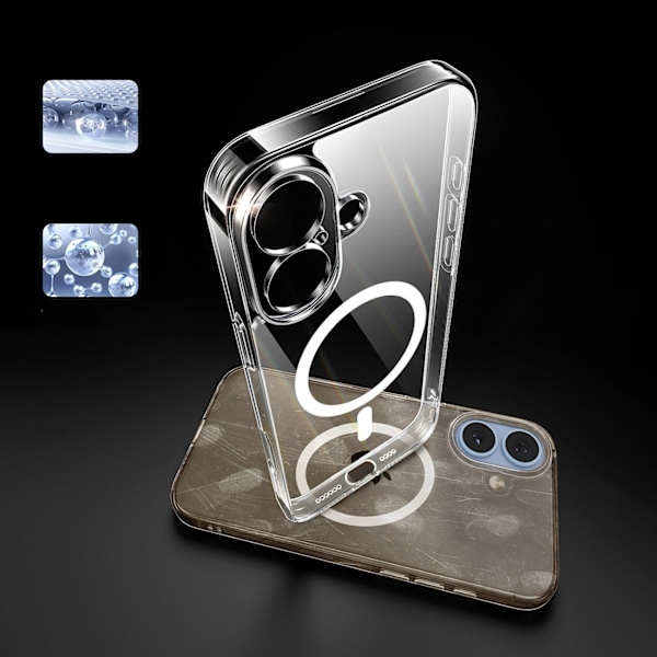Ugreen Classy Clear Magnetisk Fodral för iPhone 16 Plus - transp