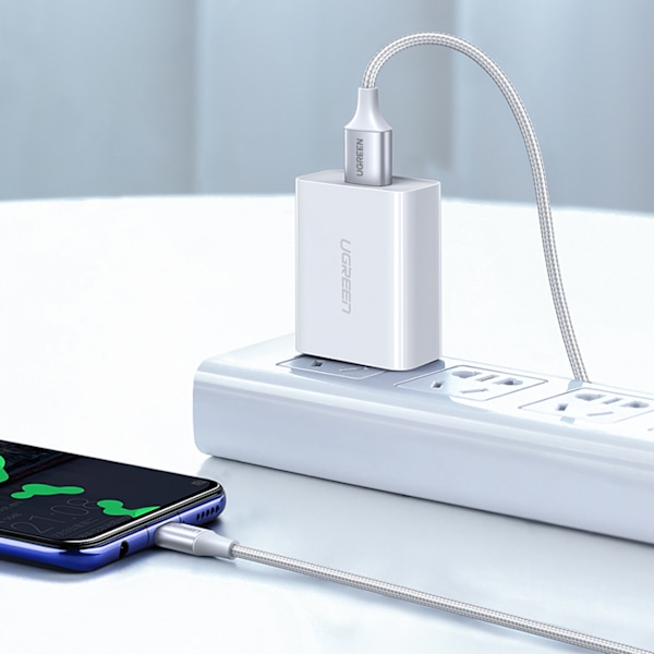 Ugreen USB-A till USB-C Kabel 1.5m QC 3.0 3A - Vit (Modell US288