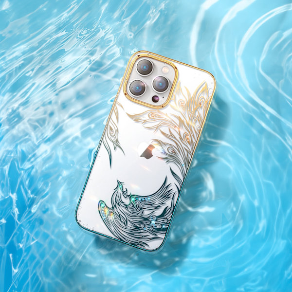 Lyxigt iPhone 14 Pro-fodral med kristaller/ Kingxbar Phoenix - g