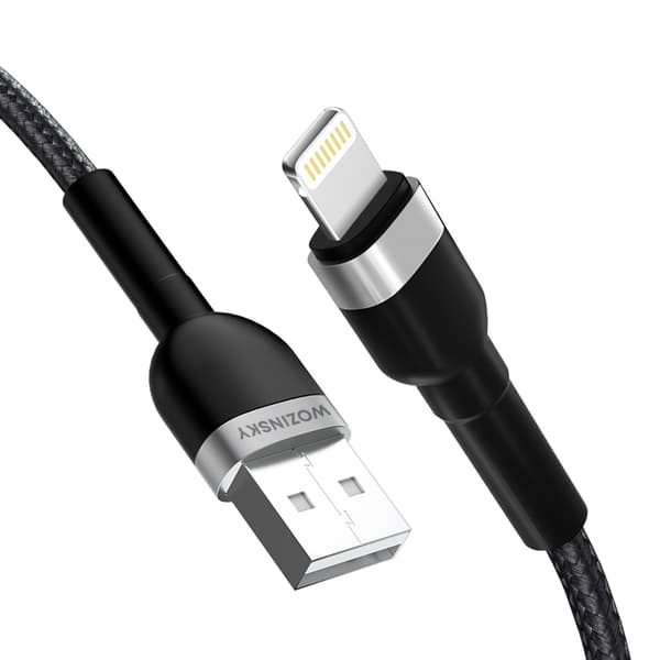 Wozinsky USB-A till Lightning Kabel 2.4A 1m - Svart