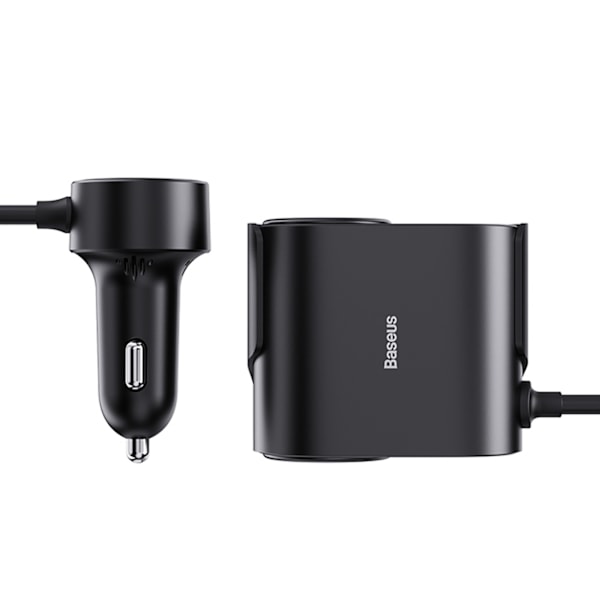 Baseus Adapter Högeffektiv Pro 2x Cigarettändaruttag med USB-A U