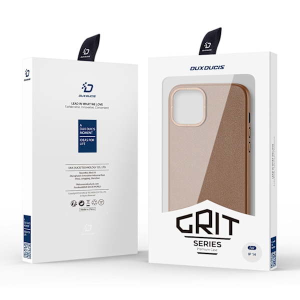 Dux Ducis Grit Plånboksfodral i Läder till iPhone 14/ Elegant PU