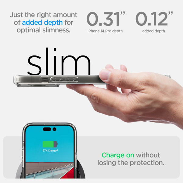 Spigen Ultra Hybrid Fodral för iPhone 14 Pro - Matt Transparent