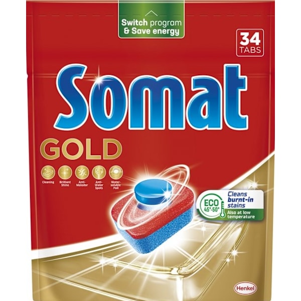 Diskmedelstabletter med Guld Effekt/ 34 stycken