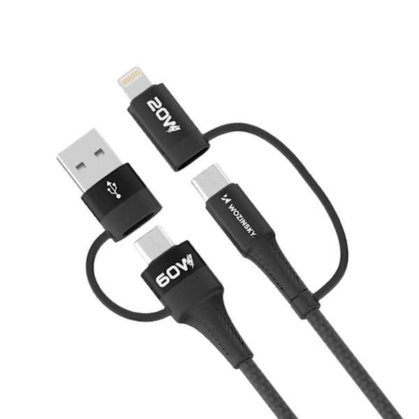 Wozinsky Multifunktionell Kabel 4-i-1: 2x USB-C/ USB-A/ Lightnin