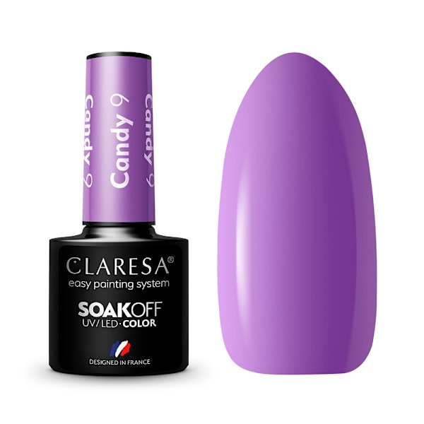 Claresa Soak Off UV/LED Karkkiväri Geelilakka 9,5 g