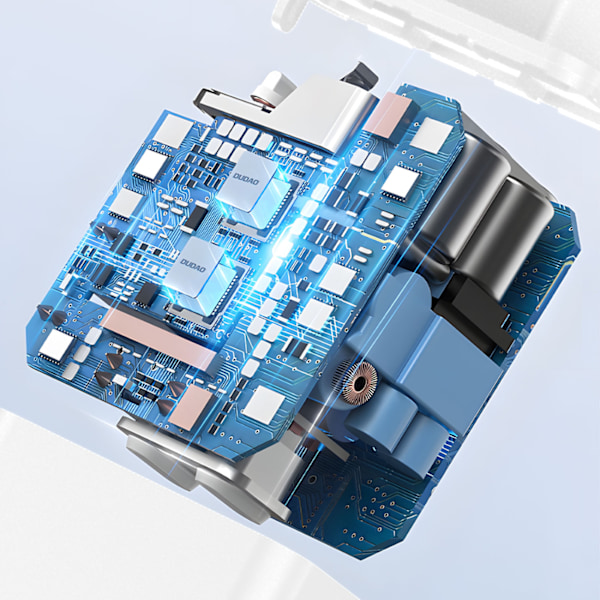 Dudao A4EU USB-A Nätladdare 2.1A - Vit + USB-A till Micro USB-Ka
