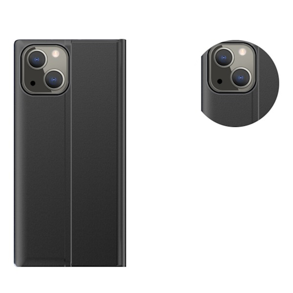 iPhone 13 mini Fodral med Flip Smart Cover Design i Svart