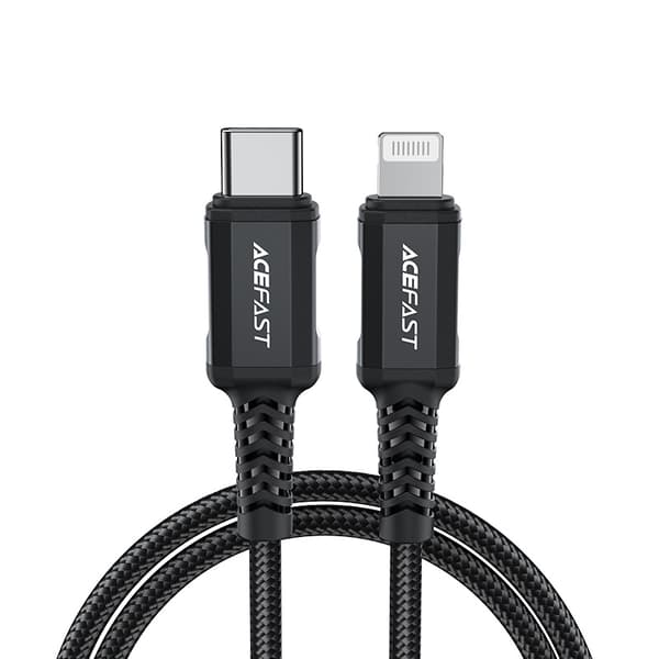 Acefast C4-01 Lightning till USB-C PD Kabel 30W 3A 480Mb/s 1/8m