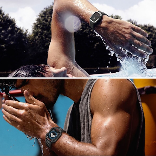 Skyddande Rem med Fodral för Apple Watch 7 / 6 / 5 / 4 / 3 / 2 /