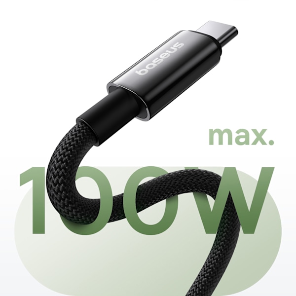 Baseus Tungsten Gold Magnetisk USB-C till USB-C Kabel 100W 1m -