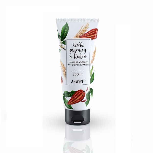 Anwen Vetegräs & Kakao Hårmask för Högt Poröst Hår/ 200 ml