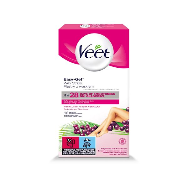 Veet Vaxremsor för Kroppsdepilering Normal Hud/ 12 stycken