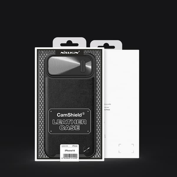 Nillkin CamShield Läderfodral med Kameraskydd För iPhone 14 Plus
