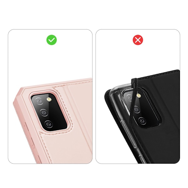 DUX DUCIS Skin X Plånboksfodral för Samsung Galaxy A02s EU - Ros