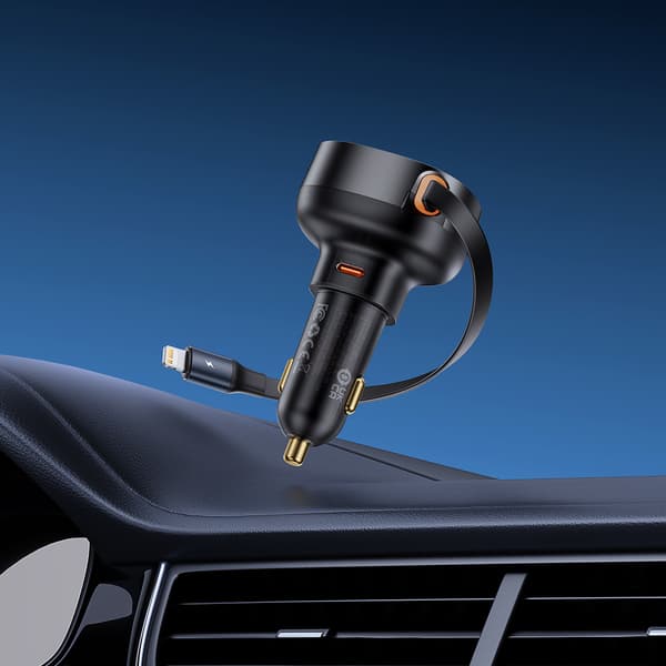 Baseus Enjoyment Pro Billaddare USB-C/Lightning 60W - Svart