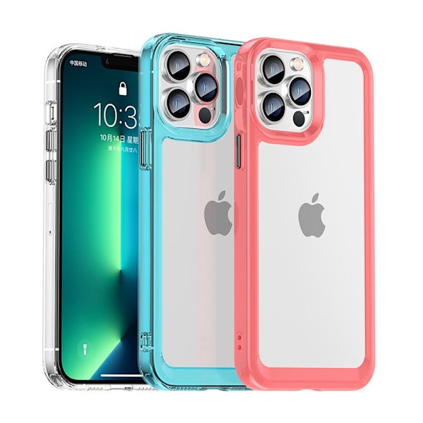 Skyddande Hårt Fodral för iPhone 12 Pro Max med Elastisk Blå Ram