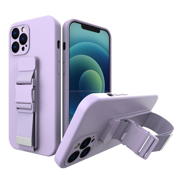 Gelöppnad fodral med krokrem och kedjeväska för iPhone 13 Mini -