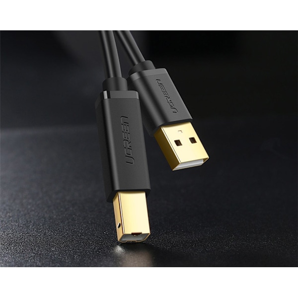 Ugreen USB till USB Typ B-kabel för skrivare/ 3m svart (10351)