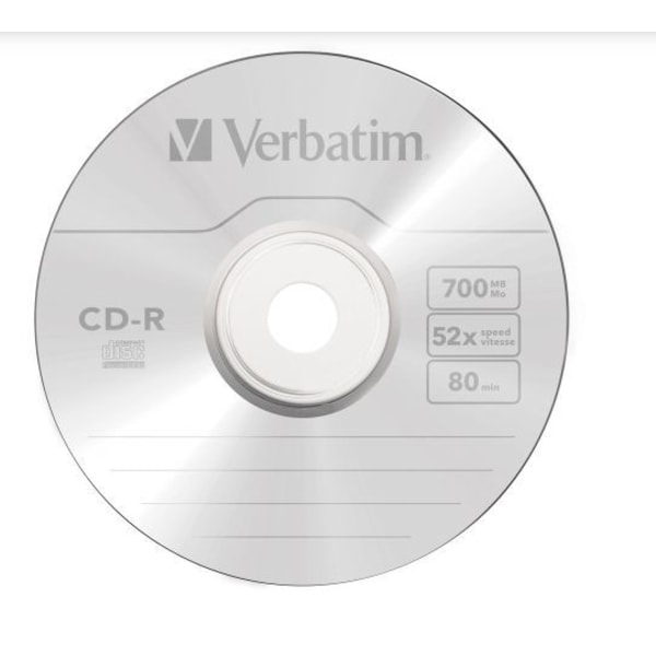 Verbatim/ Skrivbar CD-R 52X 700mb - Skiva för snabb och tillförl